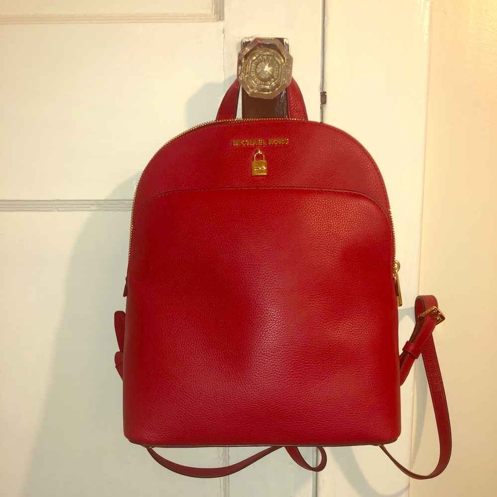Michael Kors Adele large backpack in scarlet
